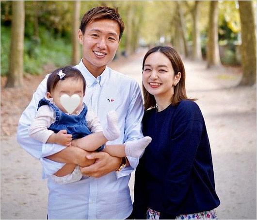 後藤晴菜アナと旦那の三竿健斗選手と子供の画像
