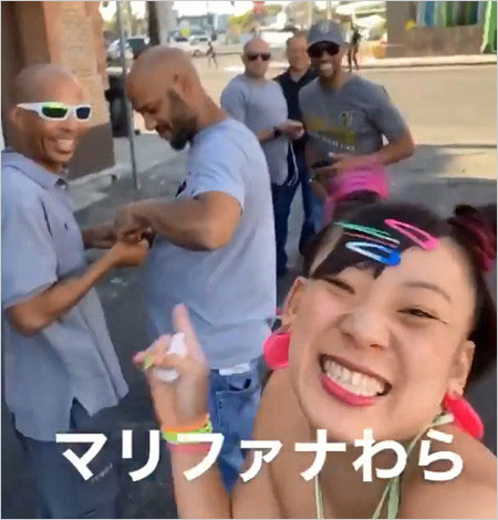 フワちゃんが大麻取引現場公開の動画キャプチャー