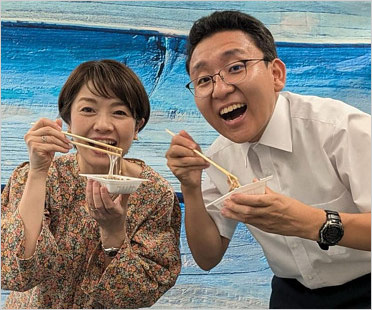 上垣皓太朗アナと西山喜久恵アナウンサー