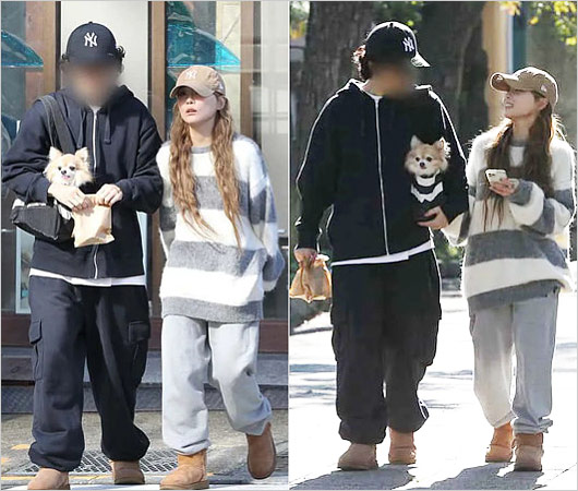 重盛さと美と恋人（千鳥ノブ似のワイルド彼氏）デート画像