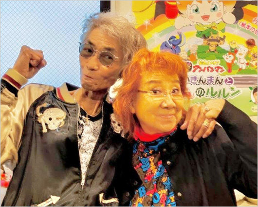 フランキー役の声優・矢尾一樹げ激ヤセ後、孫悟空役の野沢雅子との2ショット画像