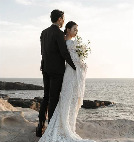 柏原明日架選手と旦那のウェディングフォト