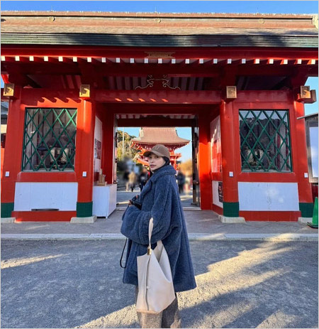 大政絢が妊娠、安産祈願で鵜戸神宮を参拝時の画像