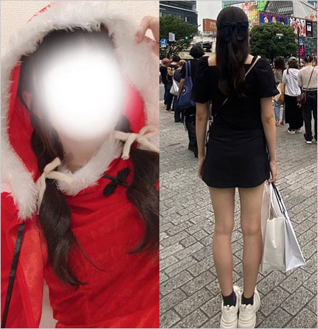 tuki.素顔チラ見せ全身画像