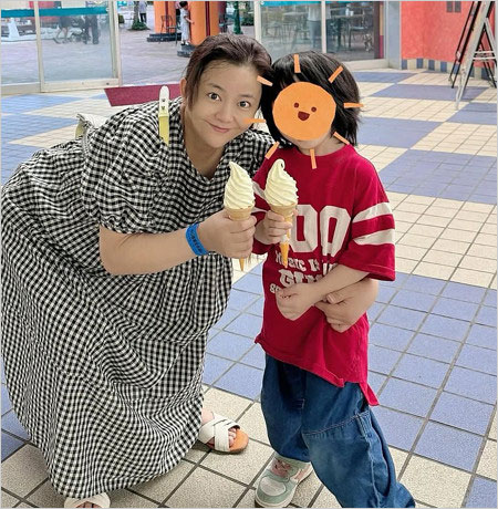 華原朋美と息子の2ショット