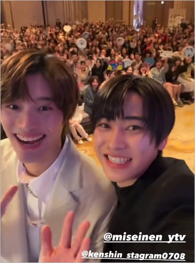 上村謙信と本島純政の香港ファンミーティング画像