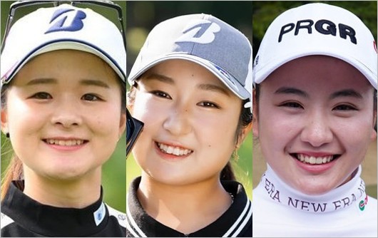 川﨑春花選手、阿部未悠選手、小林夢果選手