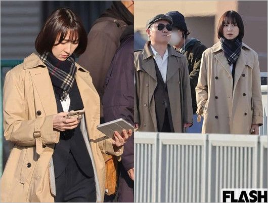 篠田麻里子のドラマ撮影現場画像