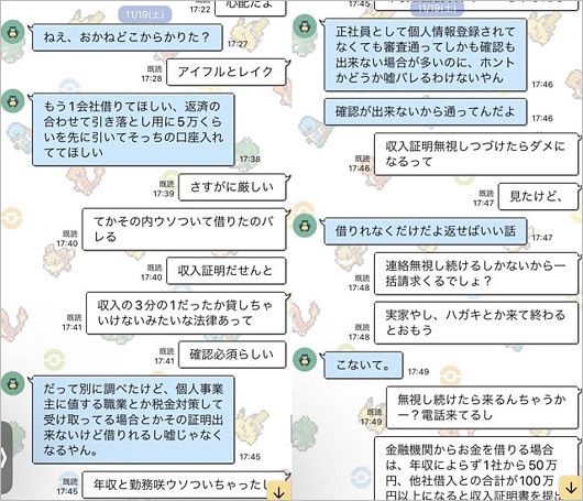 最上あいと容疑者のLINEトーク