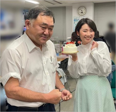 反町理と新美有加アナウンサー