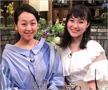浅田真央と村上佳菜子の2ショット