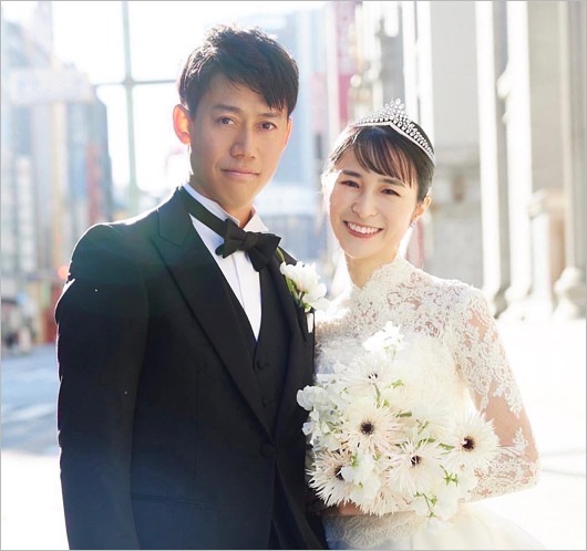 錦織圭選手と妻・観月あこの2ショット・ウエディングフォト