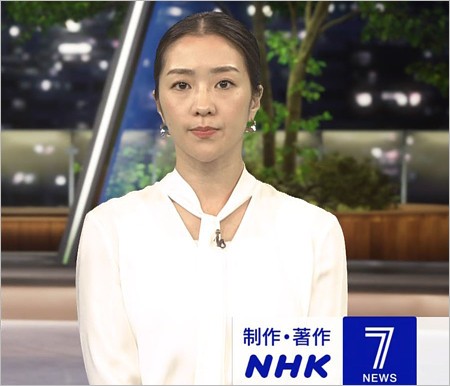 NHKニュース7キャスターの副島萌生アナ