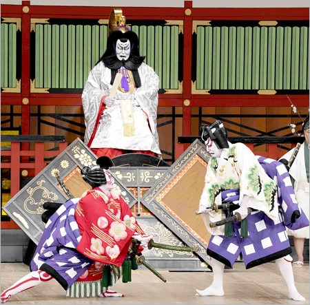 松本白鸚・松本幸四郎・市川染五郎、親子3代共演 通し狂言 菅原伝授手習鑑 夜の部「車引」