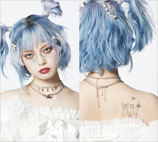 平手友梨奈の青髪タトゥー姿