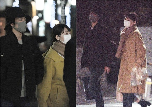 花澤香菜と小野賢章の2ショット写真（週刊文春撮影）