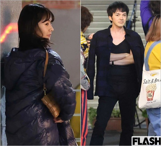 唐田えりか＆林遣都がNetflix新作ドラマ撮影現場（御徒町）