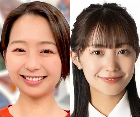 フジテレビ小室瑛莉子アナ&高崎春アナ(めざましテレビ新情報キャスター)