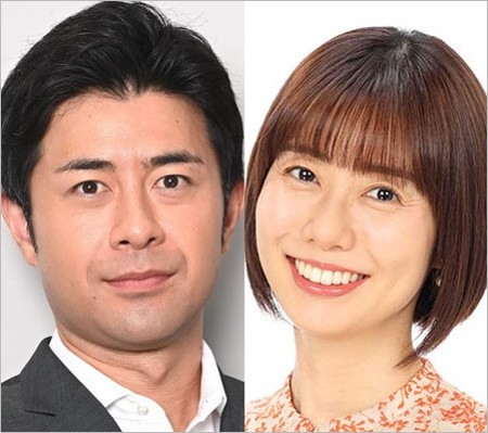 榎並大二郎アナと山﨑夕貴アナ