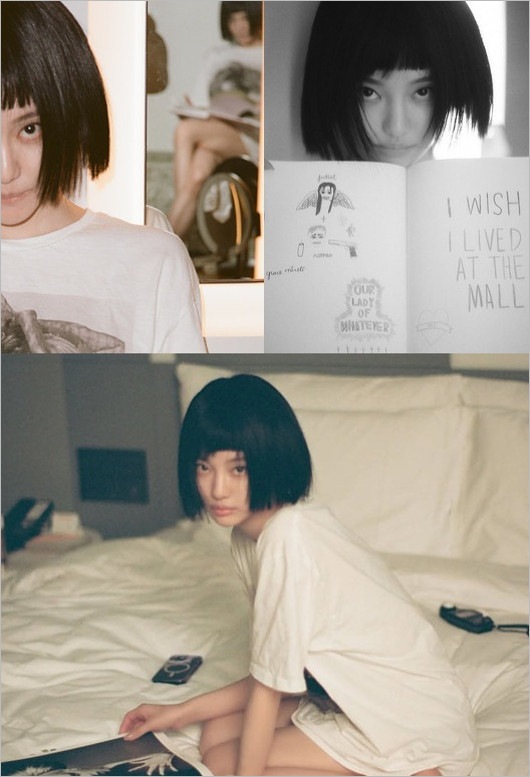 aespaニンニンがロングヘアからボブヘアにイメチェン後の画像