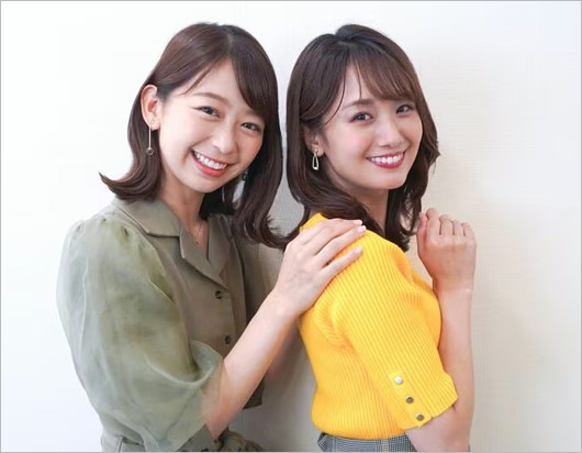 小室瑛莉子アナ＆井上清華アナの2ショット