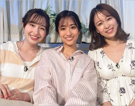 TBS同期の宇賀神メグアナ、田村真子アナ、良原安美アナ