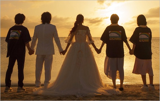 真矢と石黒彩の子供との家族写真