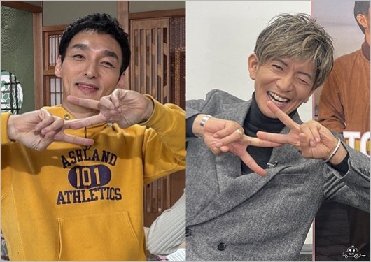 草彅剛と木村拓哉がお揃いのZIPポーズ