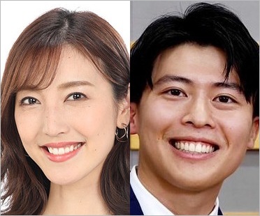 フジテレビ小澤陽子アナと勝野健アナ