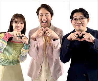 SUNDAYブレイク.出演の谷原章介・オズワルド伊藤俊介・鈴木唯アナウンサー