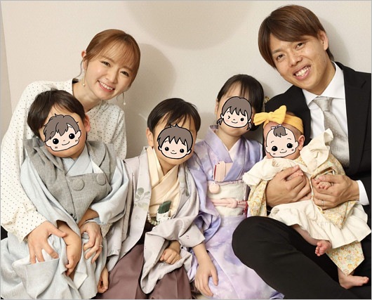 紺野あさ美と夫・杉浦稔大投手と子供たち