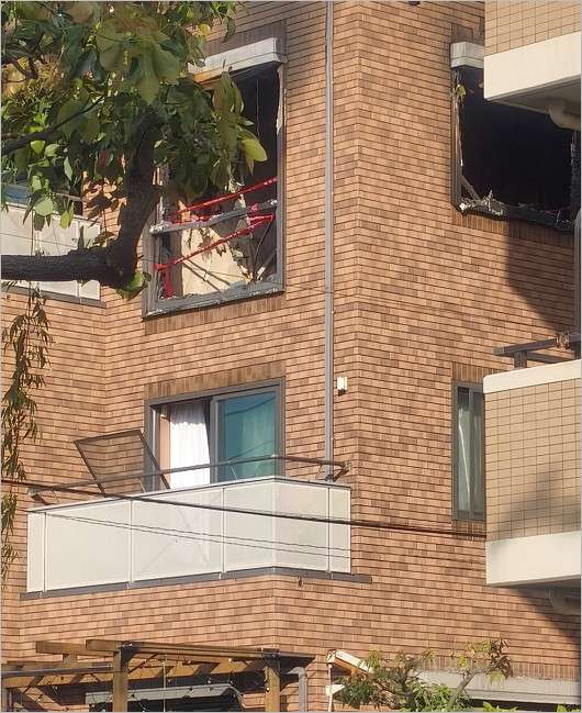 火事発生後の後藤真希の実家