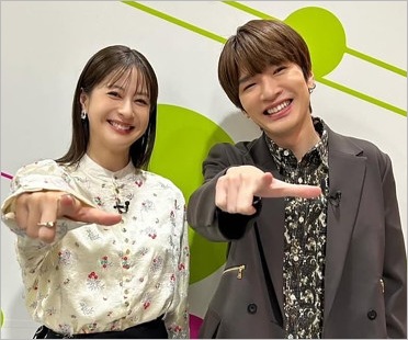 松本若菜＆Snow Man深澤辰哉『わたしの宝物』共演時の2ショット