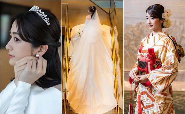 田村真子アナの結婚披露宴、ウエディングドレス＆着物姿の画像