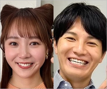 森千晴アナウンサーとテレビ朝日・佐々木一真記者
