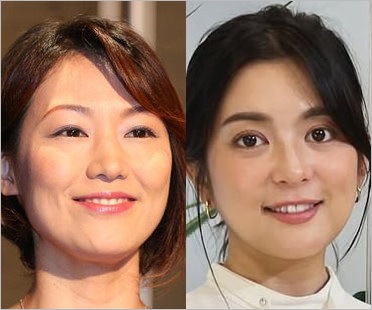 下平さやかアナと並木万里菜アナ