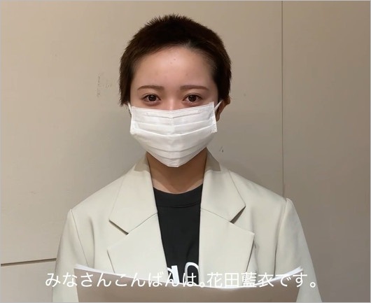 丸刈り坊主姿の元AKB48花田藍衣