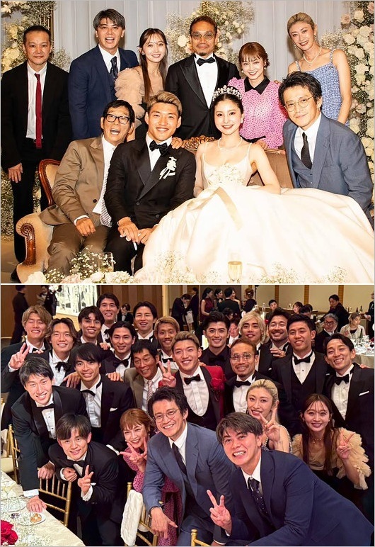 堂安律選手と妻・明松美玖の結婚式、明石家さんまや小栗旬も出席