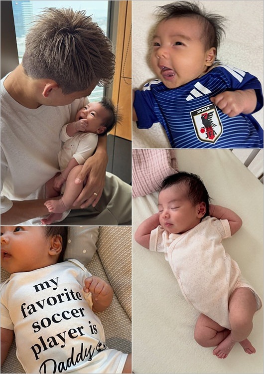 堂安律選手と妻・明松美玖の赤ちゃん