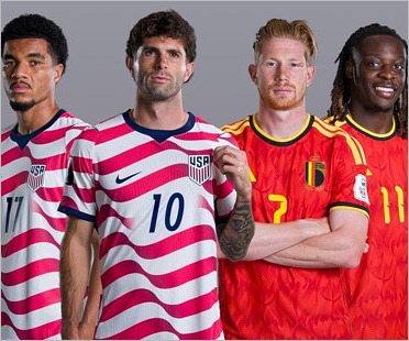 サッカーアメリカ代表とベルギー代表
