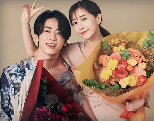 田中みな実と亀梨和也の2ショット画像（MAQUIA共演時）