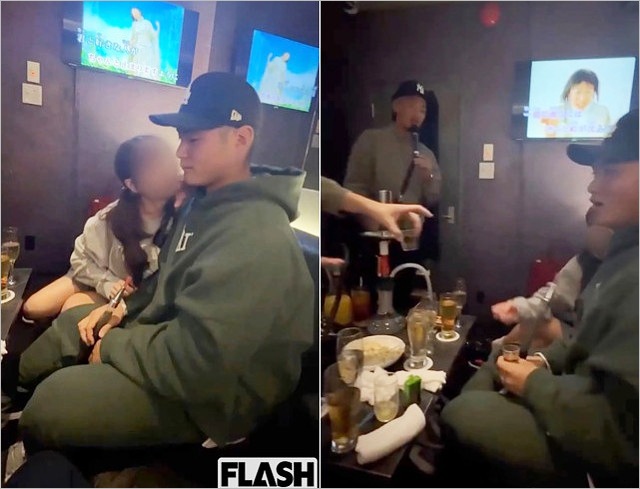 広島カープ田村俊介選手と人気セクシー女優A子の飲み会流出動画のワンシーン