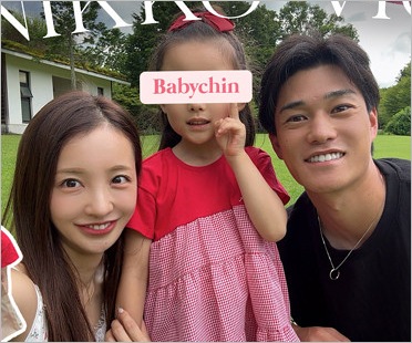 板野友美と長女＆夫・高橋奎二投手