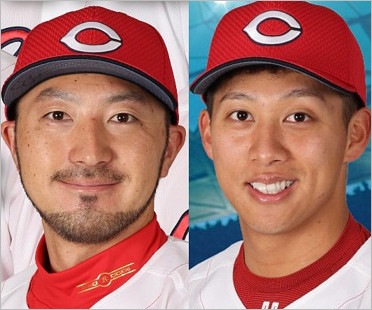 広島カープ菊池涼介選手と羽月隆太郎